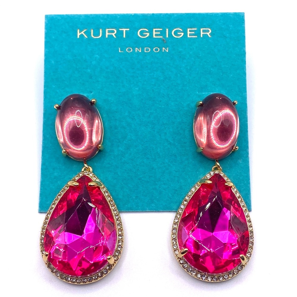 Kurt Geiger BELGRAVIA EARRINGS Pink NWT